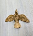 Gold brass dove of peace drawer handle/Gold brass dove shaped cabinet pull/Flying bird shaped door knob/brass furniture hardware/bird handle