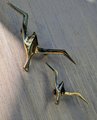Gold seagull drawer handle/Gold brass flying bird cabinet pull/Sea burd door knob/Beach theme furniture hardware/Flying bird drawer knob