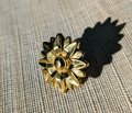 Gold star flower drawer handle/Gold brass flower cabinet handle/Brass vintage door knob/Brass furniture hardware/Unique flower drawer knob