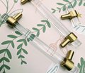 Brass and clear lucite cabinet bar pull handle/Clear acrylic drawer handle/Lucite furniture hardware/Brass transparent resin cabinet handle