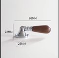 Walnut wood and brass drop handle/Wooden drop drawer pull/Gold or silver cabinet pull/Wooden furniture hardware/Dresser door knob