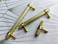 Gold knurled cabinet bar handle/Textured brass cabinet drawer pull/Gold brass door pull/Kitchen hardware/Brass door handle/Reticulated pulls