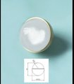 Brass and clear glass ball cabinet handle with embedded cloud shaped designs/glass cabinet handle/Cloud themes door knob/ brass drawer knob