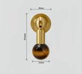 Crystal and gold brass drop handle/Semi precious stone drop drawer pull/Brass cabinet pull/Crystal furniture hardware/Dresser door handle