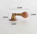 Wood and aged brass drop handle/Wooden drop drawer pull/Aged brass cabinet pull/Wooden furniture hardware/Dresser door knob/Retro style