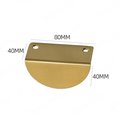 Flush fitting gold brass semi circle drawer handle/gold geometric cabinet pull/gold demi lune door handle/gold furniture hardware/gold pull
