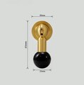 Crystal and gold brass drop handle/Semi precious stone drop drawer pull/Brass cabinet pull/Crystal furniture hardware/Dresser door handle