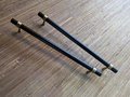 Matte black and gold brass cabinet bar handle/Black and gold drawer pull/Matte black and gold door handle/Black and Gold furniture hardware