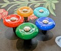 Round bright color resin drawer handles/Green, blue, red and yellow cabinet pull/Round resin door knob/Primary colour drawer knob/MCM