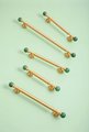Geometric green jade and brass bar handle/Semi precious stone and brass drawer pull/unique cabinet handle/IKEA hack/wardrobe door handle