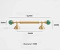Geometric green jade and brass bar handle/Semi precious stone and brass drawer pull/unique cabinet handle/IKEA hack/wardrobe door handle