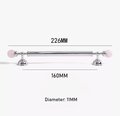 Rose quartz and silver bar handle/Pink crystal and chrome drawer pull/unique cabinet handle/IKEA hack/wardrobe door handle/Crystal hardware