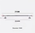 Rose quartz and silver bar handle/Pink crystal and chrome drawer pull/unique cabinet handle/IKEA hack/wardrobe door handle/Crystal hardware