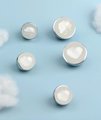 Silver and clear glass ball cabinet handle with embedded cloud shaped designs/glass cabinet handle/Cloud themes door knob/heart drawer knob