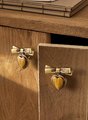 Bronze brass heart shaped drop handle/Semi precious stone drop drawer pull/Bronze cabinet pull/Crystal furniture hardware/Dresser door pull