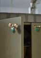 Bronze brass heart shaped drop handle/Semi precious stone drop drawer pull/Bronze cabinet pull/Crystal furniture hardware/Dresser door pull
