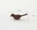 Small detailed bronze bird drawer handle/Bronze sparrow shaped cabinet pull/small chickadee door knob/nursery furniture hardware