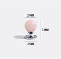 Rose quartz and silver bar handle/Pink crystal and chrome drawer pull/unique cabinet handle/IKEA hack/wardrobe door handle/Crystal hardware