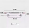 Rose quartz and silver bar handle/Pink crystal and chrome drawer pull/unique cabinet handle/IKEA hack/wardrobe door handle/Crystal hardware