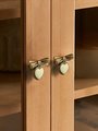 Bronze brass heart shaped drop handle/Semi precious stone drop drawer pull/Bronze cabinet pull/Crystal furniture hardware/Dresser door pull