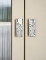 Silver sunray design rectangle bar handles/Chrome sun ray drawer pull/kitchen cabinet handles/Brass door handles/Silver furniture hardware