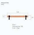 Rose Gold and Black cabinet bar handles/copper and black drawer pull/kitchen hardware/renovation project door handle/rose gold cabinet pulls