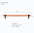 Rose Gold and Black cabinet bar handles/copper and black drawer pull/kitchen hardware/renovation project door handle/rose gold cabinet pulls