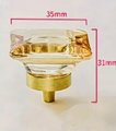 Antique style square cut glass decorative door knob/Vintage style glass cabinet handle/IKEA hack drawer pull/square decorative door handle