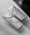 Silver sunray design rectangle bar handles/Chrome sun ray drawer pull/kitchen cabinet handles/Brass door handles/Silver furniture hardware