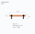 Rose Gold and Black cabinet bar handles/copper and black drawer pull/kitchen hardware/renovation project door handle/rose gold cabinet pulls