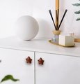 Star shaped crystal drawer handle/Decorative crystal and brass drawer pull/Gemstone door handle/Crystal hardware/Stone cabinet handle