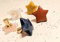 Star shaped crystal drawer handle/Decorative crystal and brass drawer pull/Gemstone door handle/Crystal hardware/Stone cabinet handle