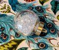 Mid century modern clear crystal cabinet pull/Transparent oval shaped door knob/crystal furniture hardware/vintage style egg shaped handle
