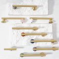 Gold retro geometric bar handle for kitchen, bedroom or bathroom makeover/mid century drawer pull/bright coloured door furniture/stone knob