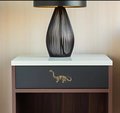 Detailed brass dinosaur drawer handle/Diplodocus cabinet pull/Dino themed door handle/Dinosaur drawer knob/Gold brass furniture hardware