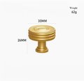 Ridged gold brass cabinet bar handle/Matte finished solid brass drawer pull/Gold brass door handle/Gold brass furniture hardware/Door knob