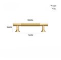 Ridged gold brass cabinet bar handle/Matte finished solid brass drawer pull/Gold brass door handle/Gold brass furniture hardware/Door knob