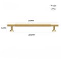 Ridged gold brass cabinet bar handle/Matte finished solid brass drawer pull/Gold brass door handle/Gold brass furniture hardware/Door knob