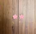 Pink enamel and faux pearl cherry blossom cabinet handle/Pink flower drawer pull/Pink and gold bloom door knob/bedroom furniture hardware