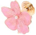 Pink enamel and faux pearl cherry blossom cabinet handle/Pink flower drawer pull/Pink and gold bloom door knob/bedroom furniture hardware