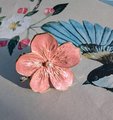 Pink enamel and faux pearl cherry blossom cabinet handle/Pink flower drawer pull/Pink and gold bloom door knob/bedroom furniture hardware