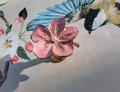 Pink enamel and faux pearl cherry blossom cabinet handle/Pink flower drawer pull/Pink and gold bloom door knob/bedroom furniture hardware