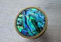 Bronze Iridescent Pearl Shell Drawer Pull/Abalone Pearl Cabinet Pull/Mother of Pearl Door handle/MOP door knob/Bronze furniture hardware