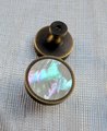 Bronze Iridescent Pearl Shell Drawer Pull/Abalone Pearl Cabinet Pull/Mother of Pearl Door handle/MOP door knob/Bronze furniture hardware