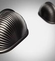 Gunmetal grey clam shell drawer pull/Gray cup shaped cabinet pull/Semi circle dark grey clam shell door handle/gunmetal kitchen hardware