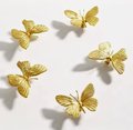 Gold brass butterfly cabinet handle/Realistic butterfly cabinet pull/Butterfly door handle/Gold butterfly door knob/Brass furniture hardware