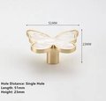 Pearly butterfly drawer handle/Pink Butterfly cabinet pull/Nursery decor/Nursery door knobs/IKEA hack door pull/Childrens door handle