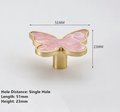 Pearly butterfly drawer handle/Pink Butterfly cabinet pull/Nursery decor/Nursery door knobs/IKEA hack door pull/Childrens door handle