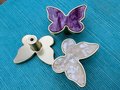 Pearly butterfly drawer handle/Pink Butterfly cabinet pull/Nursery decor/Nursery door knobs/IKEA hack door pull/Childrens door handle