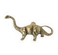 Detailed brass dinosaur drawer handle/Diplodocus cabinet pull/Dino themed door handle/Dinosaur drawer knob/Gold brass furniture hardware